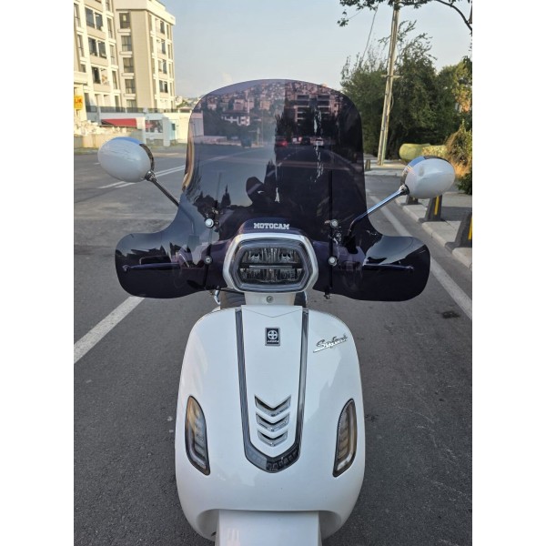 Arora Safari 50 125 Siperlik Ön Cam 2021 2025 Model 37cm Siyah Renkli 4mm APARATSIZDIR