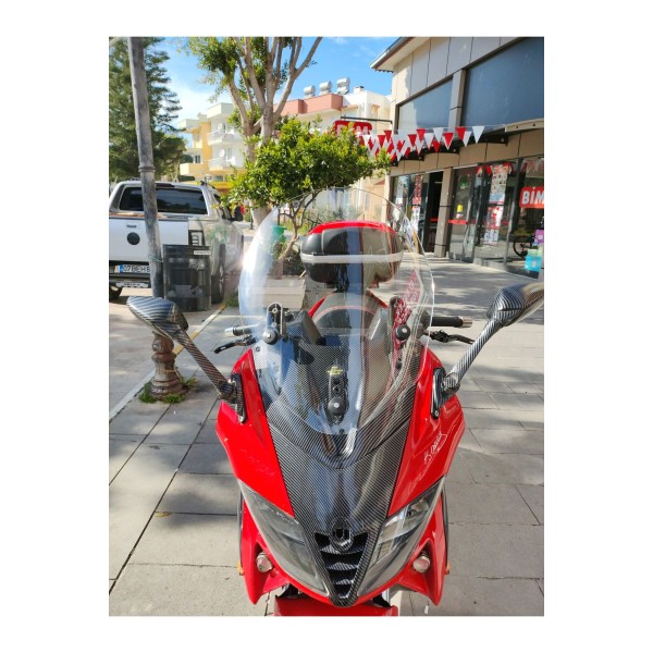 Gilera Nexus 500 Siperlik Ön Cam 2004 2008 Model 58cm Şeffaf Renkli 4mm