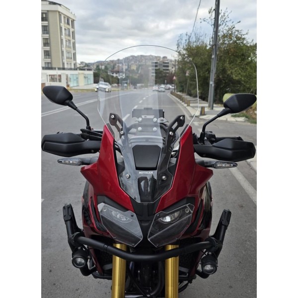 Honda Afrika Twin CRF 1000 Ön Cam 2016 2020 Model 55cm Şeffaf Renkli 4mm UZUN CAM