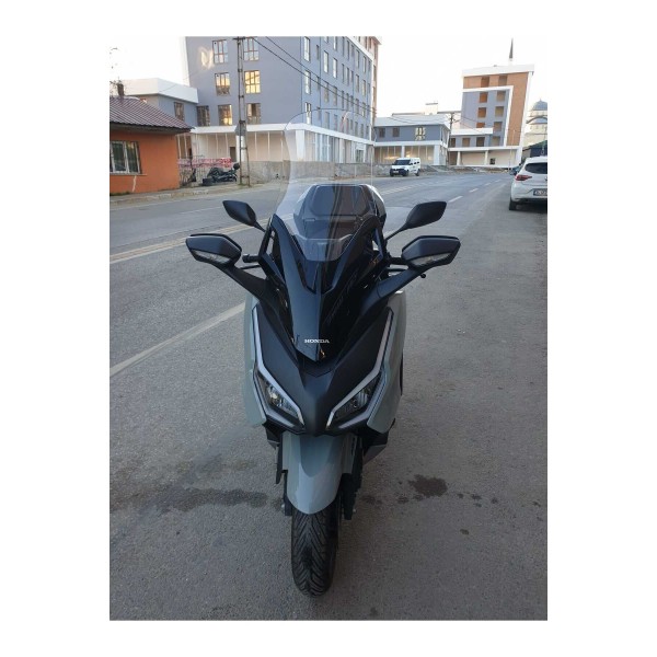 Honda Forza 250 Siperlik Ön Cam 2021 2025 Model 60cm Şeffaf Renkli 4mm UZUN CAM Honda Forza 250 Siperlik Ön Cam 2021 2025 Model 60cm Şeffaf Renkli 4mm UZUN CAM