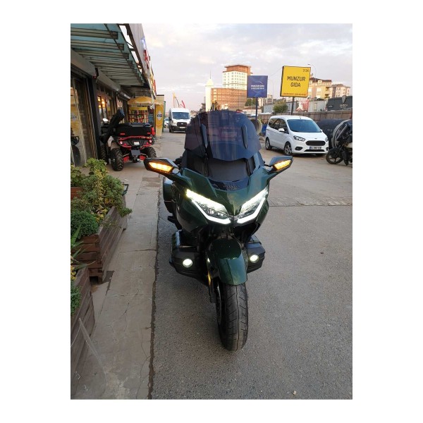 Honda Goldwing Bagger Siperlik Ön Cam 2018 2023 Model 65cm Siyah Renkli 4mm UZUN BOYLU CAM