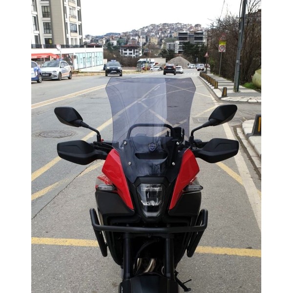 Honda NX 500 Ön Cam 2025 Model 44cm Füme Renkli 4mm UZUN CAM
