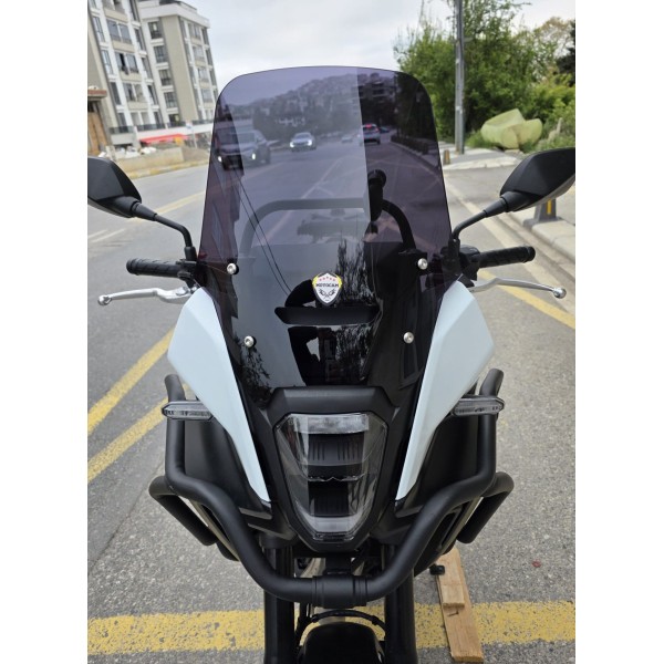 Honda NX 500 Ön Cam 34cm 2025 Model Siyah Renkli 4mm Orijinal Boylu