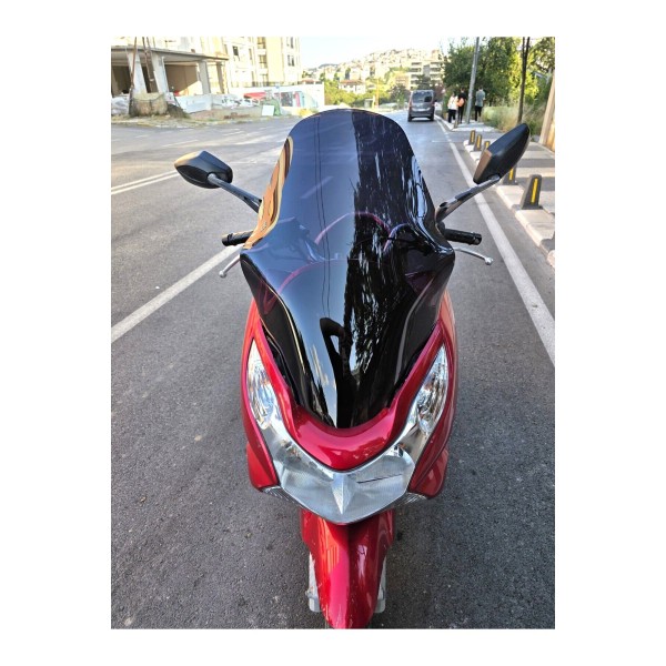 Honda PCX Siperlik Ön Cam 2011 2013 Model 59cm Siyah Renkli ORTA BOYLU CAM