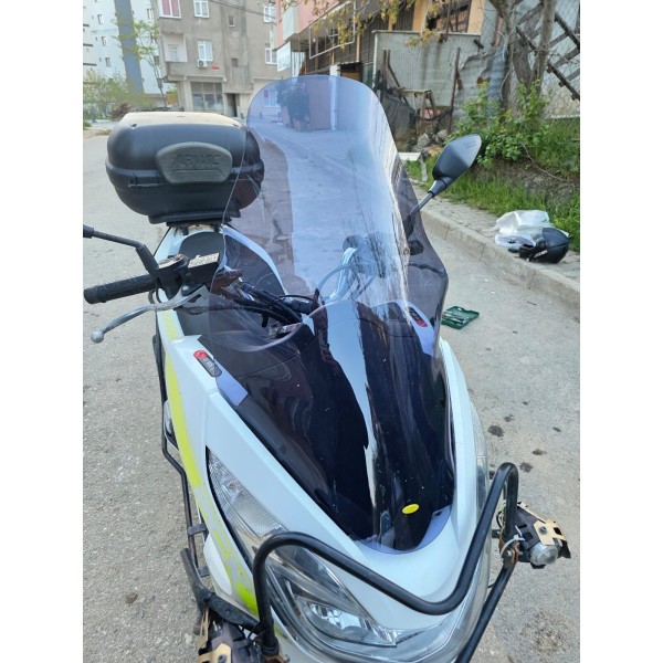 Honda PCX Siperlik Ön Cam 2014 2017 Model 65cm Füme Renkli 4mm ORTA BOYLU CAM