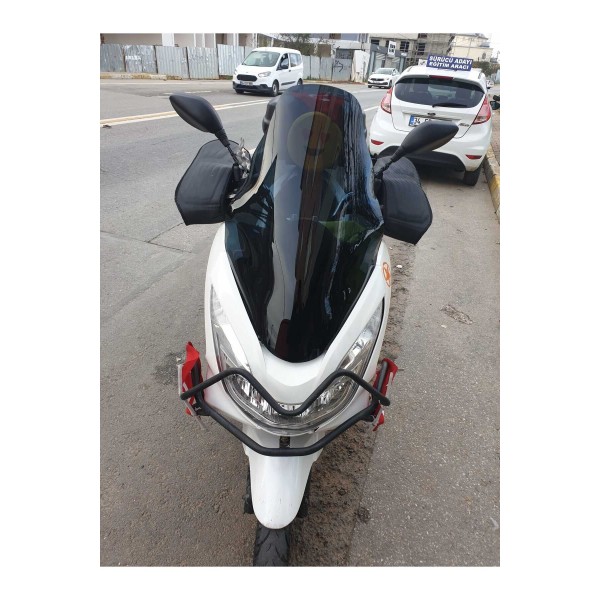 Honda PCX Siperlik Ön Cam 2014 2017 Model 65cm Siyah Renkli 4mm ORTA BOYLU CAM