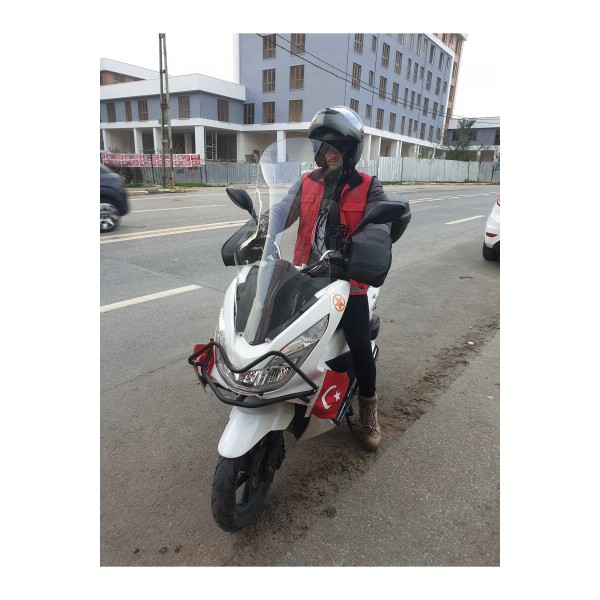 Honda PCX Siperlik Ön Cam 2014 2017 Model 83cm Şeffaf Renkli 4mm UZUN CAM