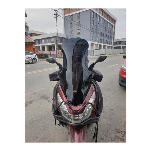 Honda PCX Siperlik Ön Cam 2014 2017 Model 83cm Siyah Renkli 4mm UZUN CAM