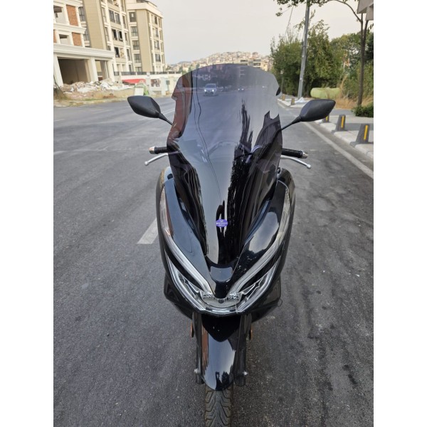 Honda PCX Siperlik Ön Cam 2018 2020 Model 65cm Siyah Renkli 4mm ORTA BOYLU CAM