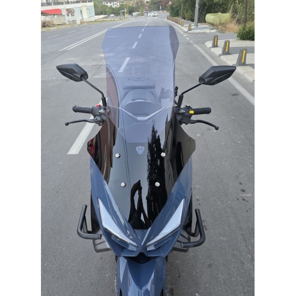 Küba Newcity 125 Siperlik Ön Cam 2023 2025 Model 78cm Füme Renkli 4mm UZUN VE GENİŞ