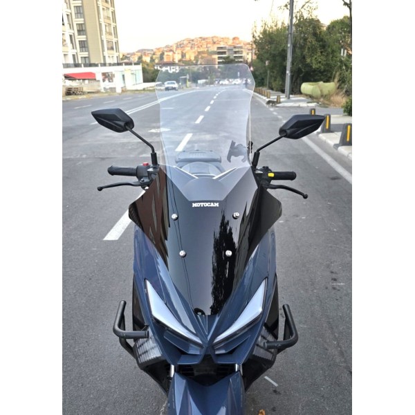 Küba Newcity 125 Siperlik Ön Cam 2023 2025 Model 78cm Şeffaf Renkli 4mm UZUN VE GENİŞ