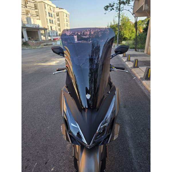 Kymco Downtown GT 350 Siperlik Ön Cam 2025 Model 62cm Siyah Renkli 4mm