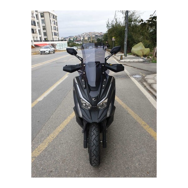 Kymco DTX 250 360 Siperlik Ön Cam 2021 2025 Model 55cm Füme Renkli 4mm