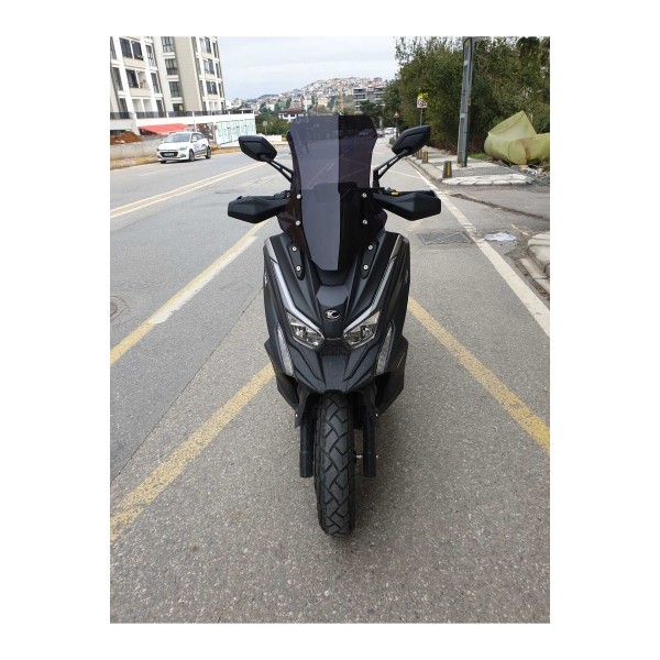 Kymco DTX 250 360 Siperlik Ön Cam 2021 2025 Model 55cm Siyah Renkli 4mm