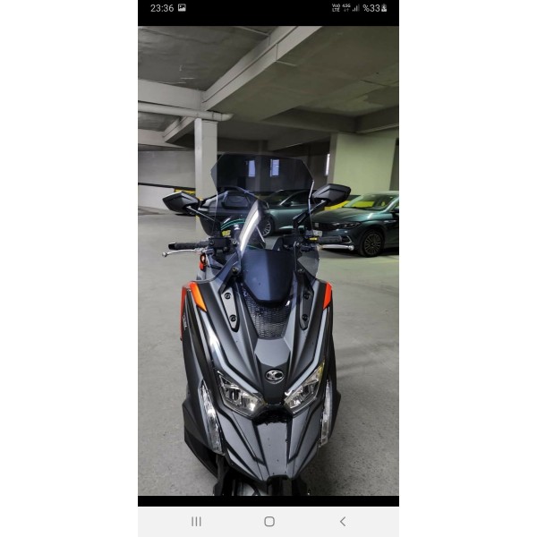 Kymco DTX 360 Siperlik Ön Cam 2021 2023 Model 65cm Füme Renkli 4mm UZUN CAM