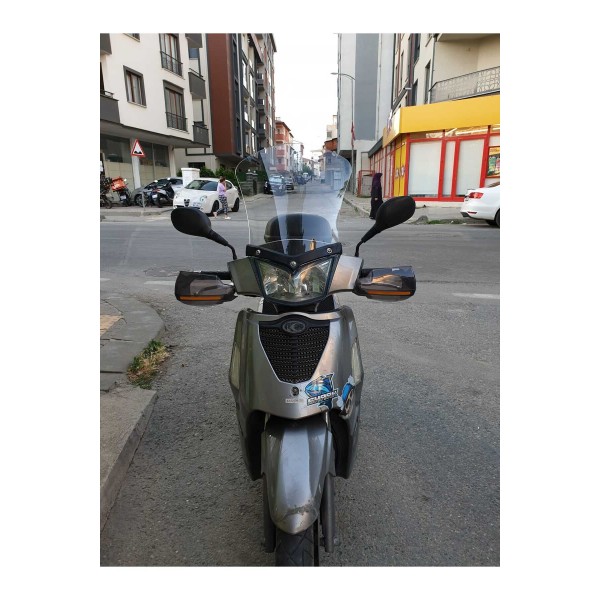 Kymco People S 200 Siperlik Ön Cam 2011 Model 48cm Şeffaf Renkli 4mm UZUN CAM
