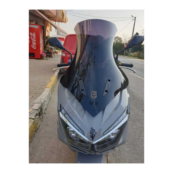 Mondial Strada 125 Siperlik Ön Cam 2023 2025 Model 75cm Siyah Renkli 4mm UZUN CAM