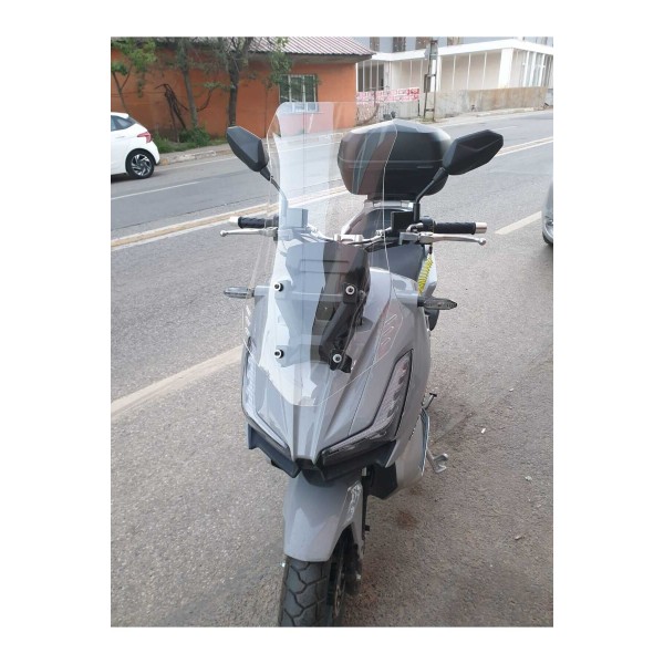 Motolüx Wow 150Siperlik Ön Cam 2023 2025 Model 65cm Şeffaf Renkli 4mm ORTA BOYLU CAM