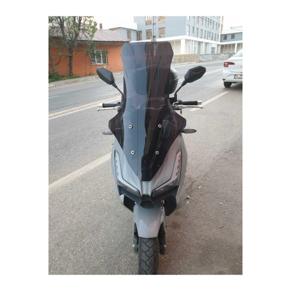 Motolüx Wow 150Siperlik Ön Cam 2023 2025 Model 78cm Siyah Renkli 4mm UZUN CAM