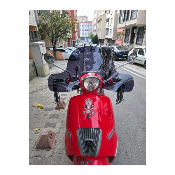 Peugeot Django Ön Cam 2017 2025 Model 39cm Siyah Renkli 4mm ELCİKli APARAT GÖNDERİLMEYECEK