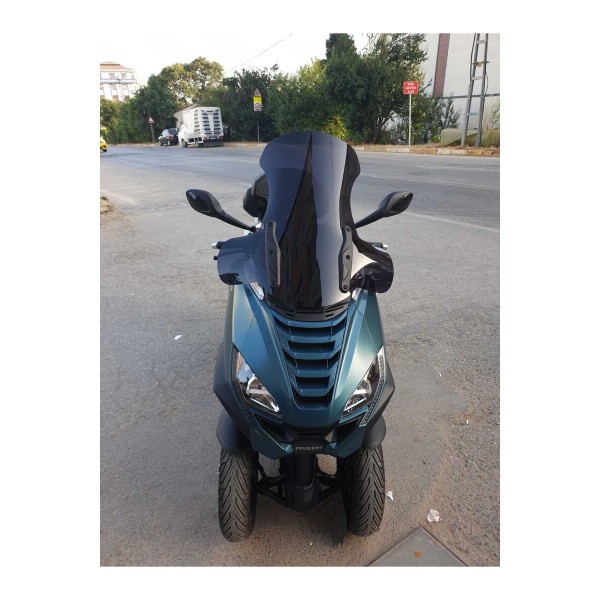 Peugeot Metropolis 400 Siperlik Ön Cam 2021 2025 Model 68cm Siyah Renkli 4mm