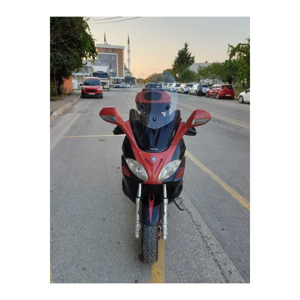 Piaggio X9 250 500Siperlik Ön Cam 2005 2007 Model 59cm Şeffaf Renkli 4mm