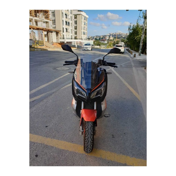 QJ ATR 125 Siperlik Ön Cam 2023 2025 Model 65cm Şeffaf Renkli 4mm ORTA BOYLU CAM