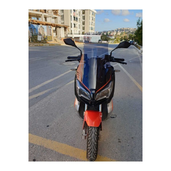 QJ ATR 125 Siperlik Ön Cam 2023 2025 Model 75cm Füme Renkli 4mm UZUN CAM