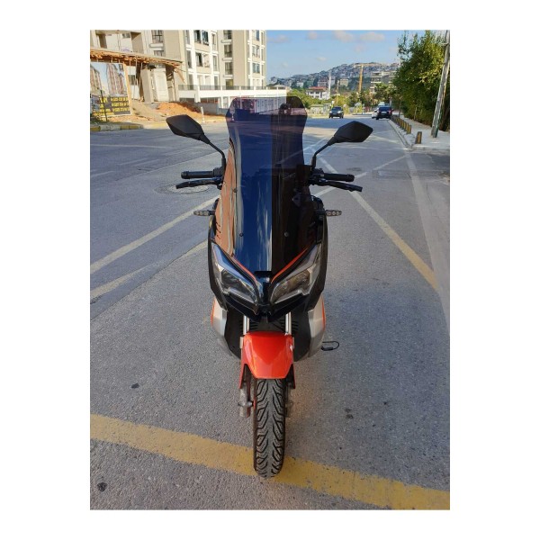 QJ ATR 125 Siperlik Ön Cam 2023 2025 Model 75cm Siyah Renkli 4mm UZUN CAM