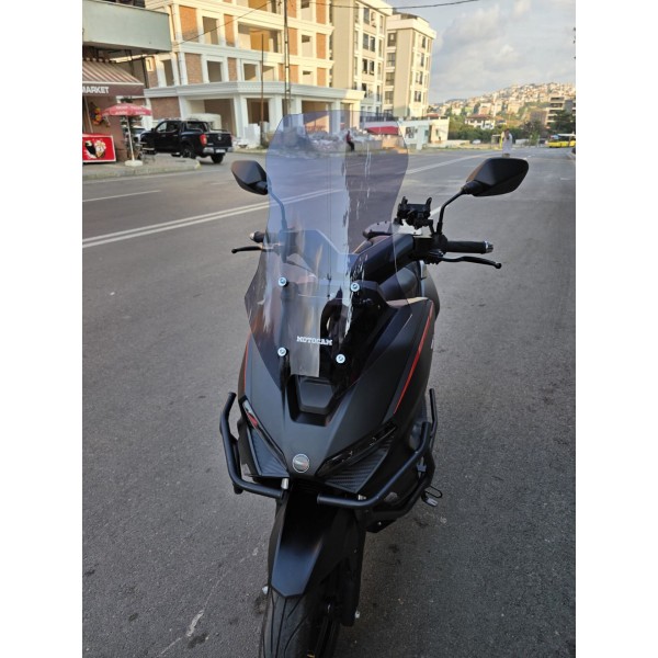 RKS Lince 125 Siperlik Ön Cam 2021 2025 Model 55cm Füme Renkli 4mm KISA SPOR CAM