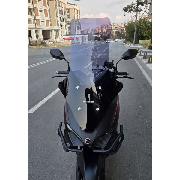 RKS Lince 125 Siperlik Ön Cam 2021 2025 Model 78cm Füme Renkli 4mm UZUN CAM