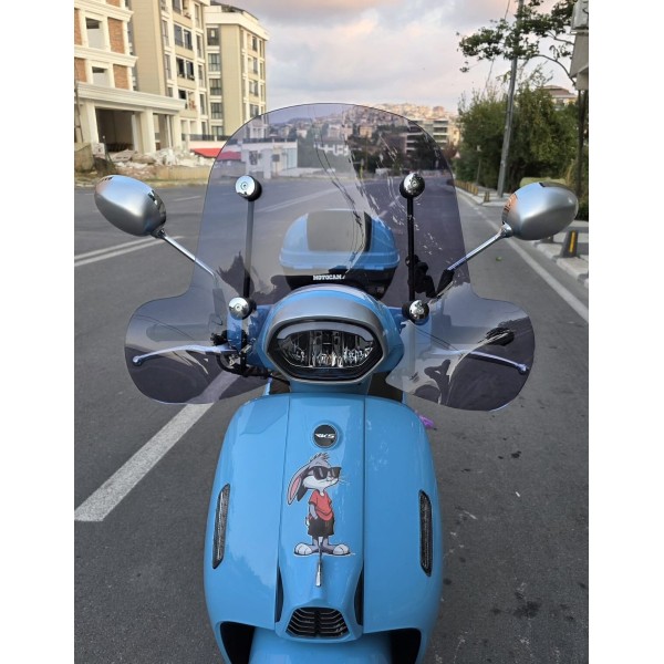 RKS LTR 125 Siperlik Ön Cam 2023 2025 Model 45cm Füme Renkli 4mm APARATSIZDIR