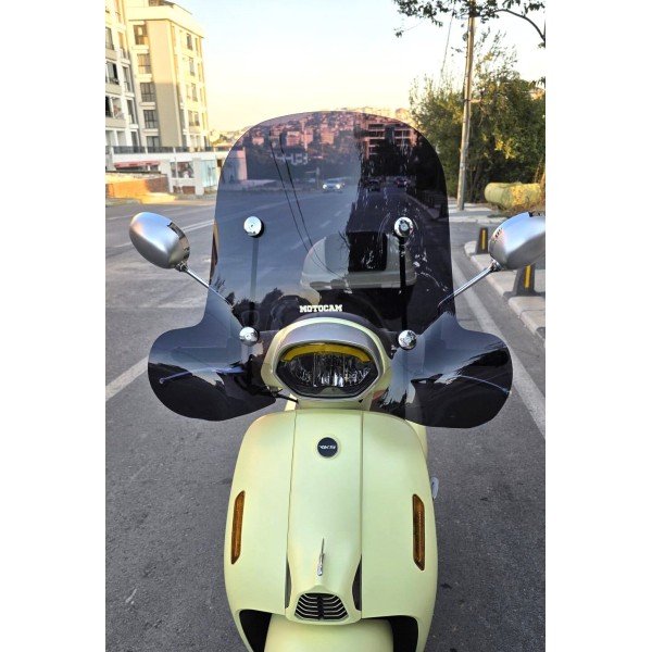 RKS LTR 125 Siperlik Ön Cam 2023 2025 Model 51cm Siyah Renkli 4mm APARATSIZDIR