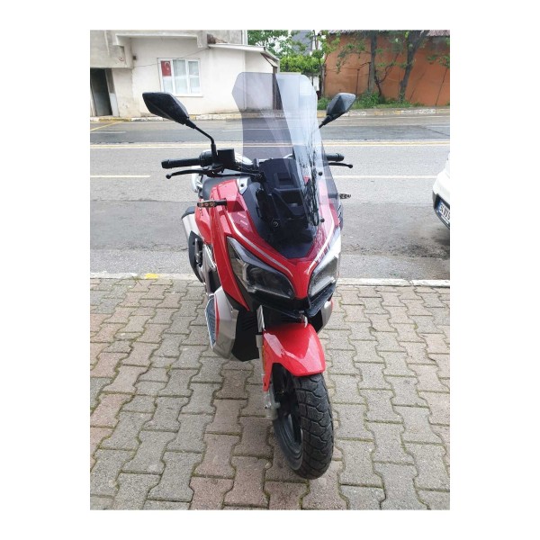 RKS Reale 125 Siperlik Ön Cam 2023 2025 Model 65cm Füme Renkli 4mm ORTA BOYLU Cam