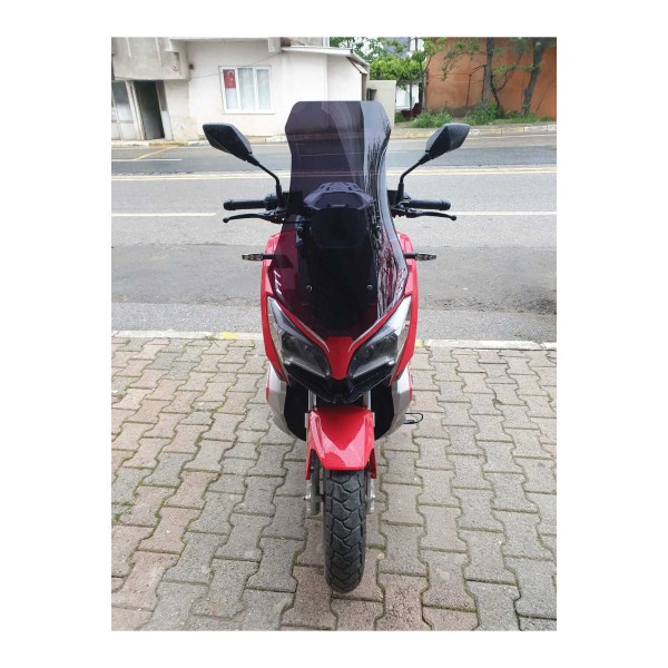 RKS Reale 125 Siperlik Ön Cam 2023 2025 Model 75cm Siyah Renkli 4mm UZUN CAM