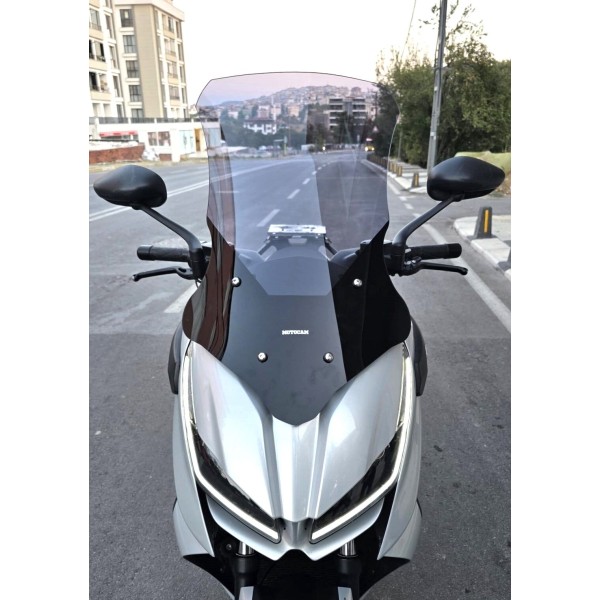 RKS RZ 250 S Siperlik Ön Cam 2022 2025 Model 68cm Füme Renkli 4mm UZUN CAM