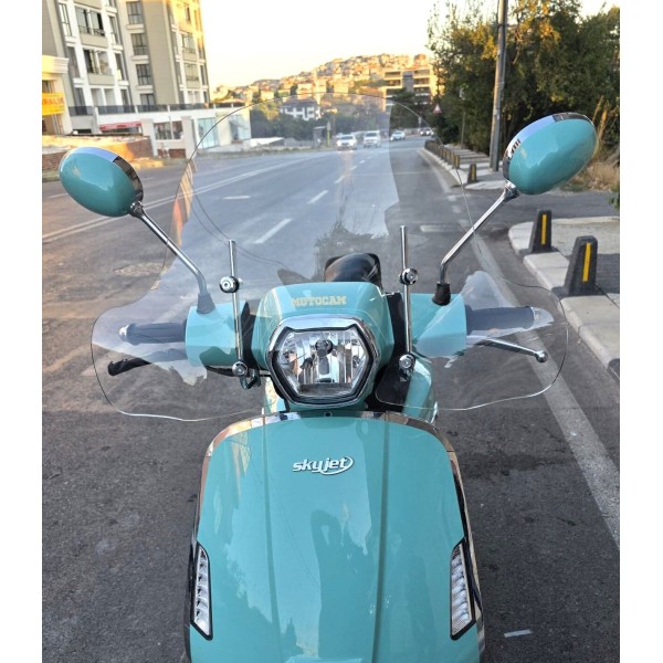 Skyjet Bellina Ön Cam 2024 2025 Model 41cm Şeffaf Renkli 4mm Elcikli APARATSIZDIR
