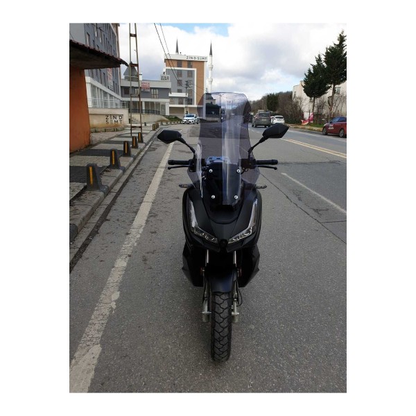 Skyjet Rivero 125 Siperlik Ön Cam 2025 Model 57cm Füme Renkli 4mm KISA SPOR CAM