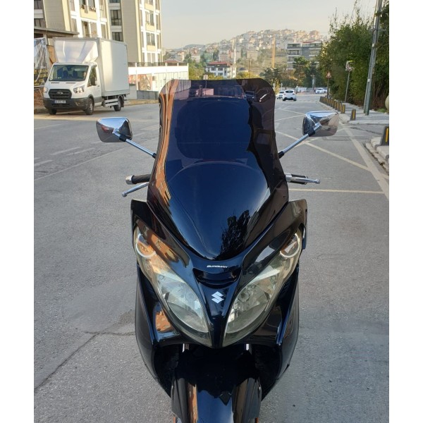 Suzuki Burgman 400 K7 Siperlik Ön Cam 2007 2015 Model 70cm Siyah Renkli 4mm