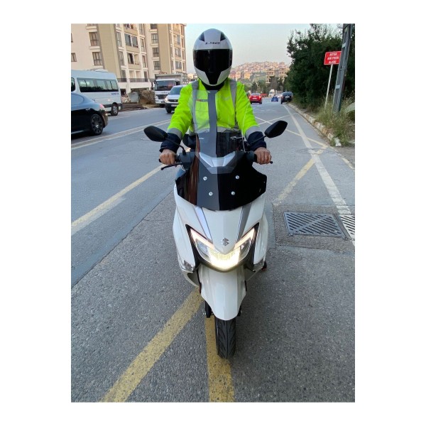 Suzuki Burgman Street EX 125 Siperlik Ön Cam 2023 2025 Model 62cm Şeffaf Renkli 4mm