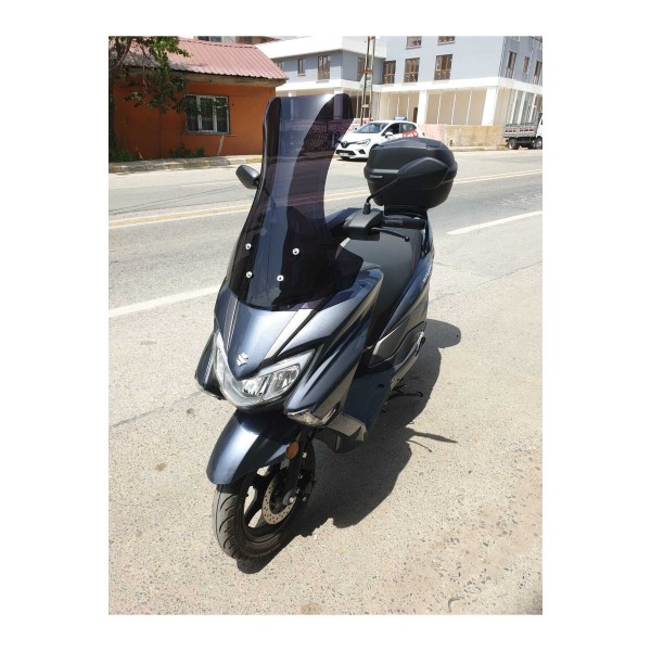 Suzuki Burgman Street EX 125 Siperlik Ön Cam 2023 2025 Model 62cm Siyah Renkli 4mm
