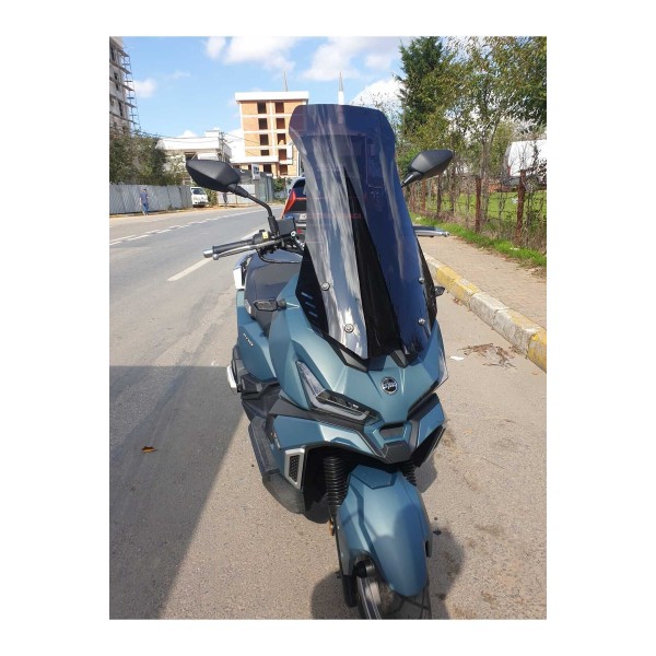 SYM Adx 125 Siperlik Ön Cam 2023 2025 Model 70cm Siyah Renkli 4mm UZUN CAM
