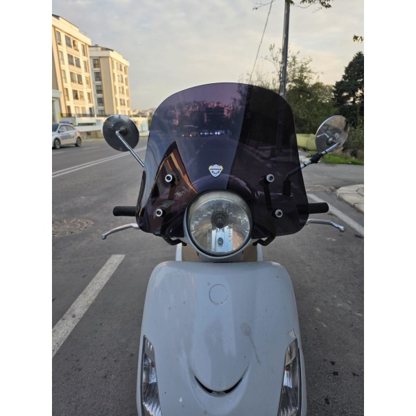 SYM Fiddle 2 3 4 Ön Cam 2009 2023 Model 44cm Siyah Renkli APARAT GÖNDERİLMEYECEK