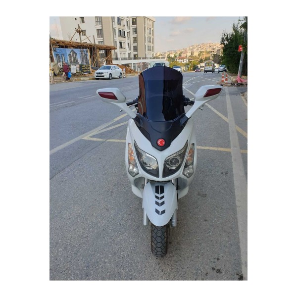 SYM Gts Evo 250 Siperlik Ön Cam 2006 2015 Model 63cm Siyah Renkli 4mm 10cm daha Uzun