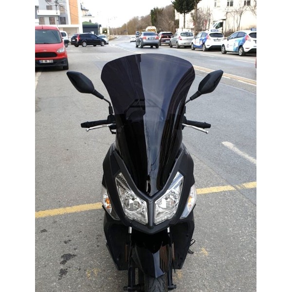 SYM JET 14 200 Siperlik Ön Cam 2017 2025 Model 74cm Siyah Renkli 4mm UZUN CAM