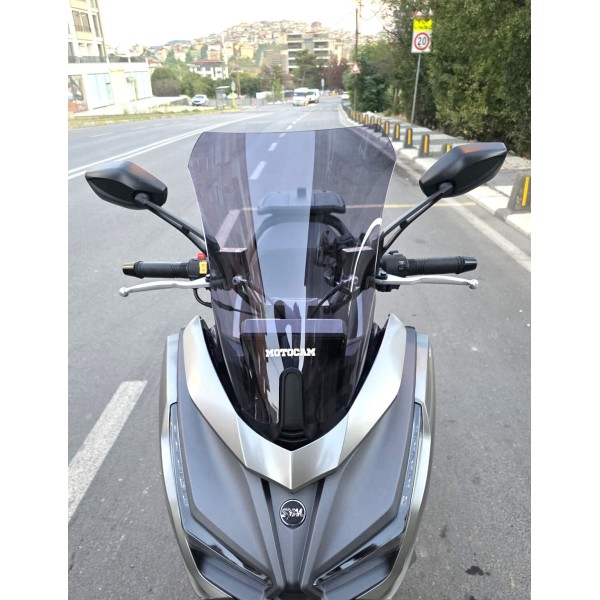 Sym JET 14 EVO 200 PLUS Siperlik Ön Cam 2023 2025 Model 45cm Füme Renkli 4mm