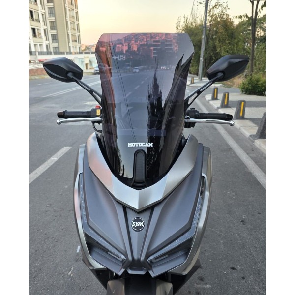 Sym JET 14 EVO 200 PLUS Siperlik Ön Cam 2023 2025 Model 45cm Siyah Renkli 4mm