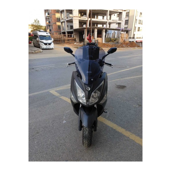 SYM Joymax 250 İ Siperlik Ön Cam 2013 2016 Model 54cm Füme Renkli 4mm KISA SPOR CAM