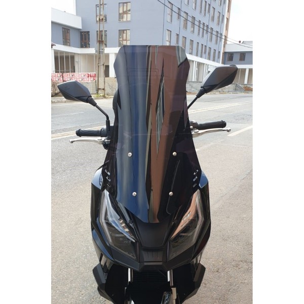 TVS Apache Ventro 150 Siperlik Ön Cam 2023 2025 Model 75cm Siyah Renkli 4mm