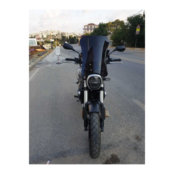 Voge ACX 525 Siperlik Ön Cam 2023 2025 Model 58cm Siyah Renkli 4mm